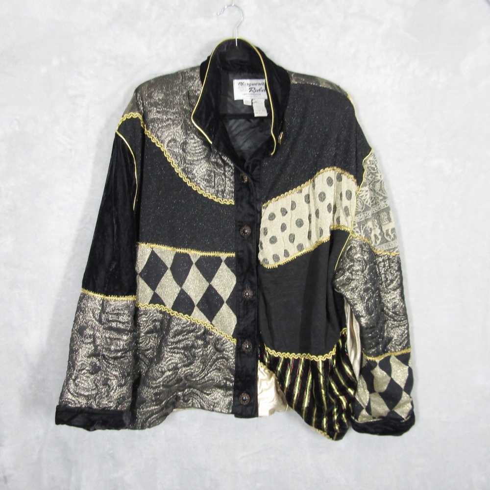 Marguerite Rubel San Francisco Jacket XL Vintage Art to Wear Blazer Black
